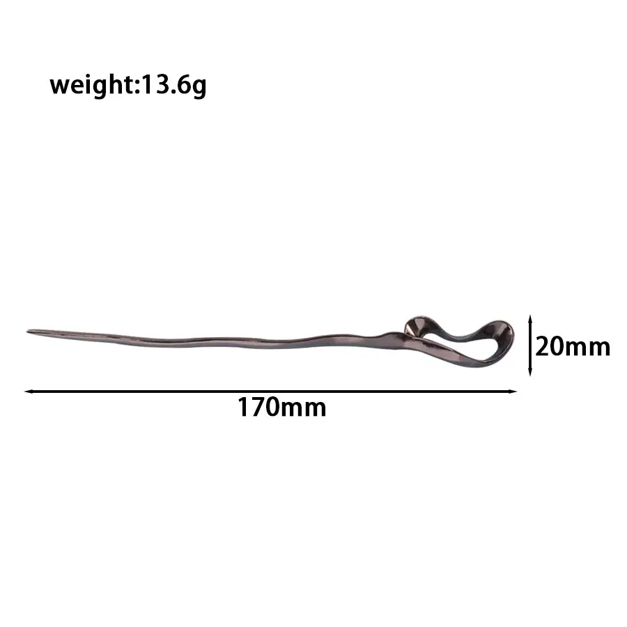 Minimalist Hairpin with Ribbon Design, High-End Metal, Wholesale Hanfu Accessories - Image 4