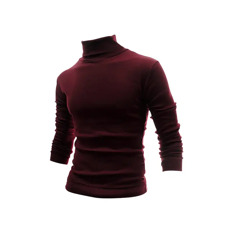Men's Navy Cotton Turtleneck Sweater 2023 Winter Casual — feature 29