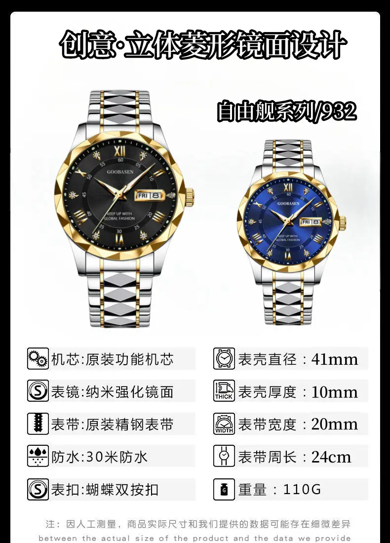 Guberson Men's Quartz Watch with Calendar & Waterproof — feature 10