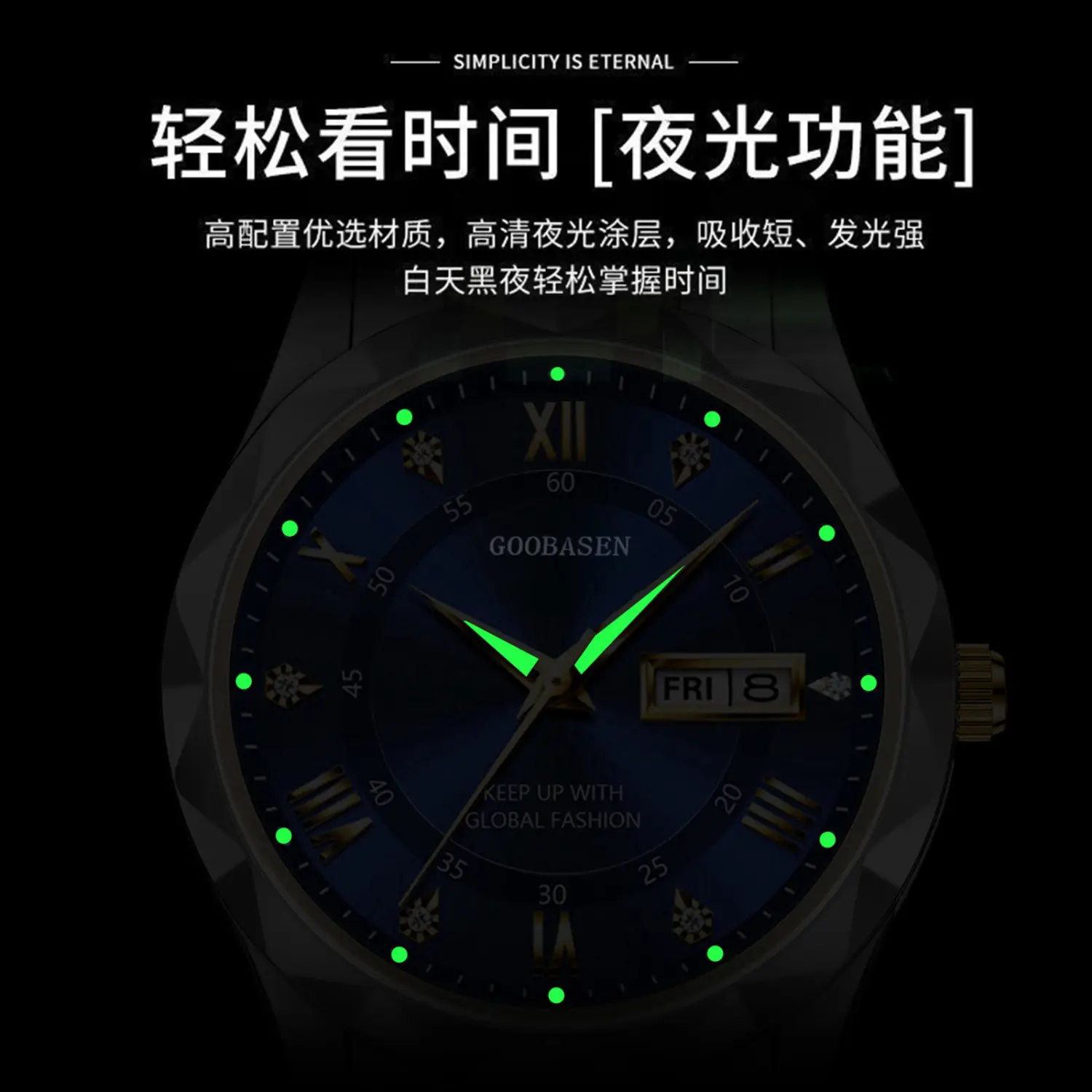 Guberson Men's Quartz Watch with Calendar & Waterproof — feature 4
