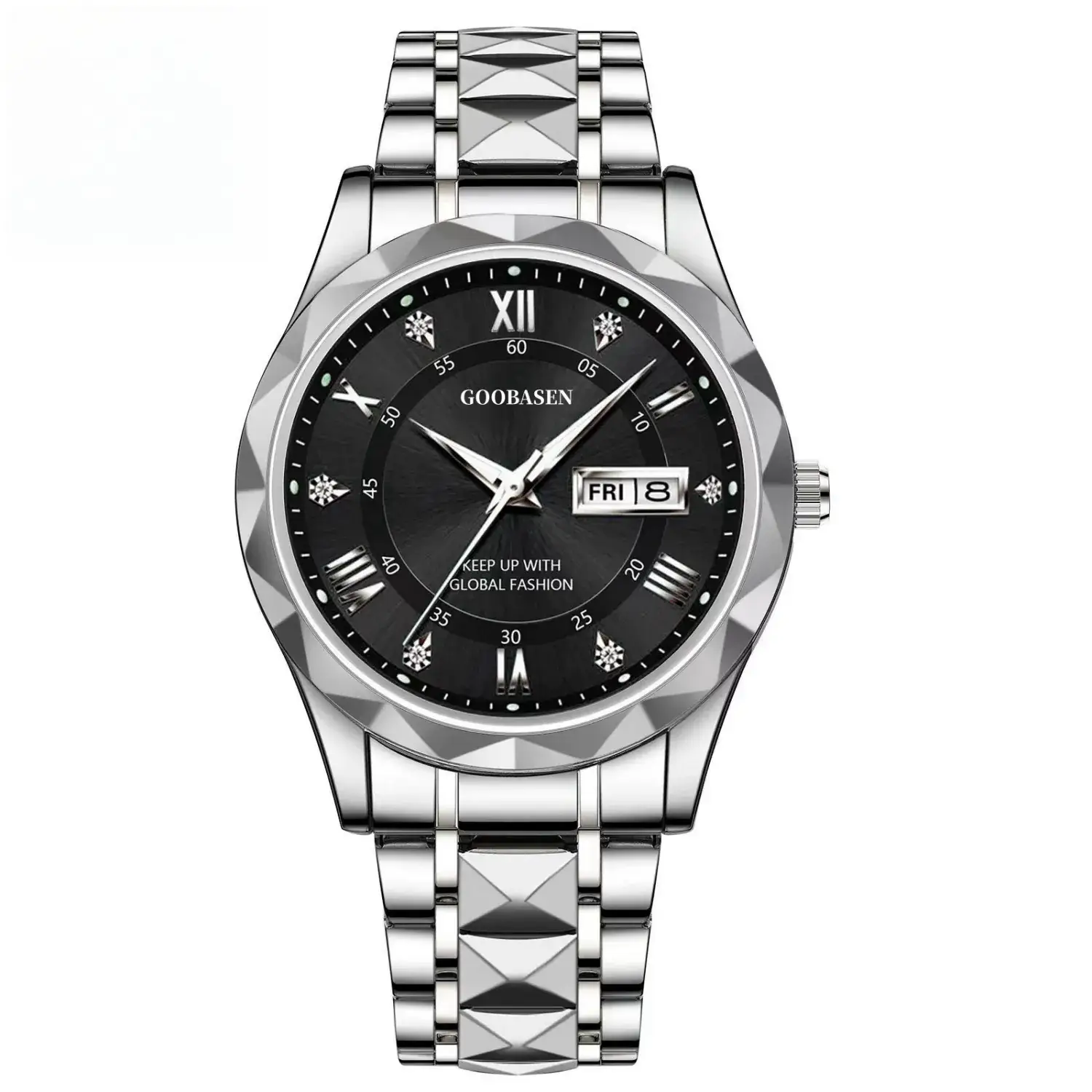 Guberson Men's Quartz Watch with Calendar & Waterproof