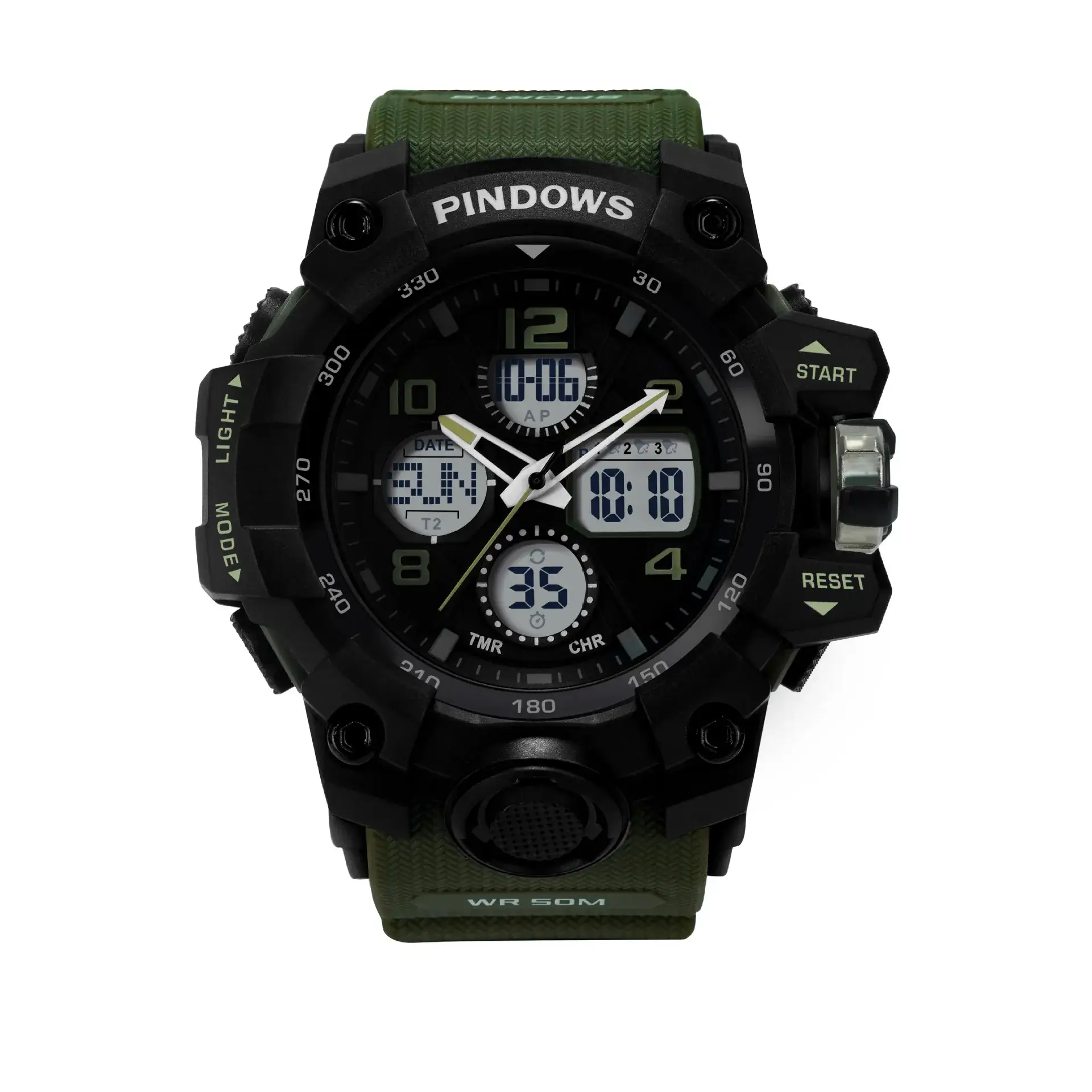 Black Tactical Digital Watch for Boys Student Waterproof Multi-Function - Image 3