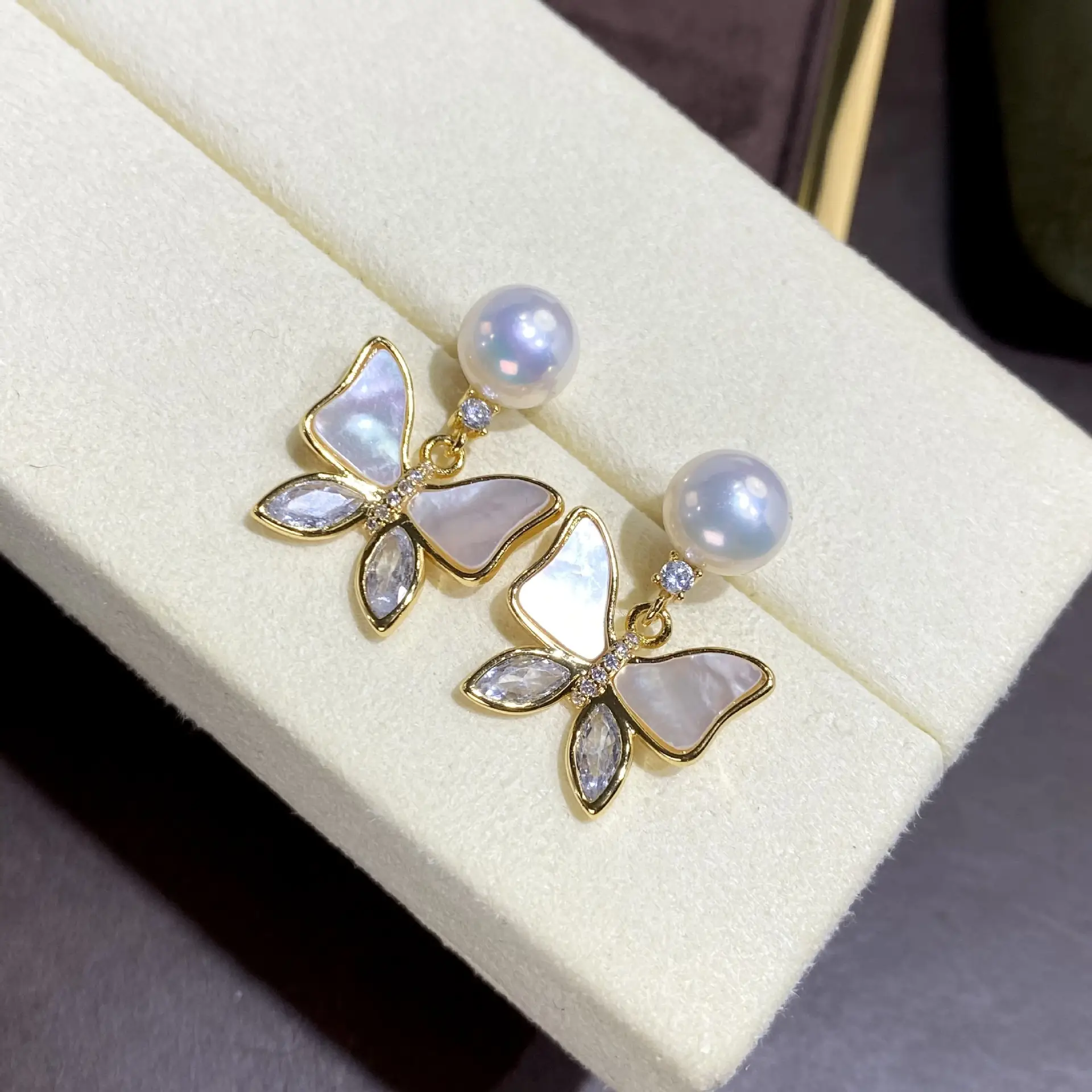 Natural Freshwater Butterfly Earrings for Women - Image 6