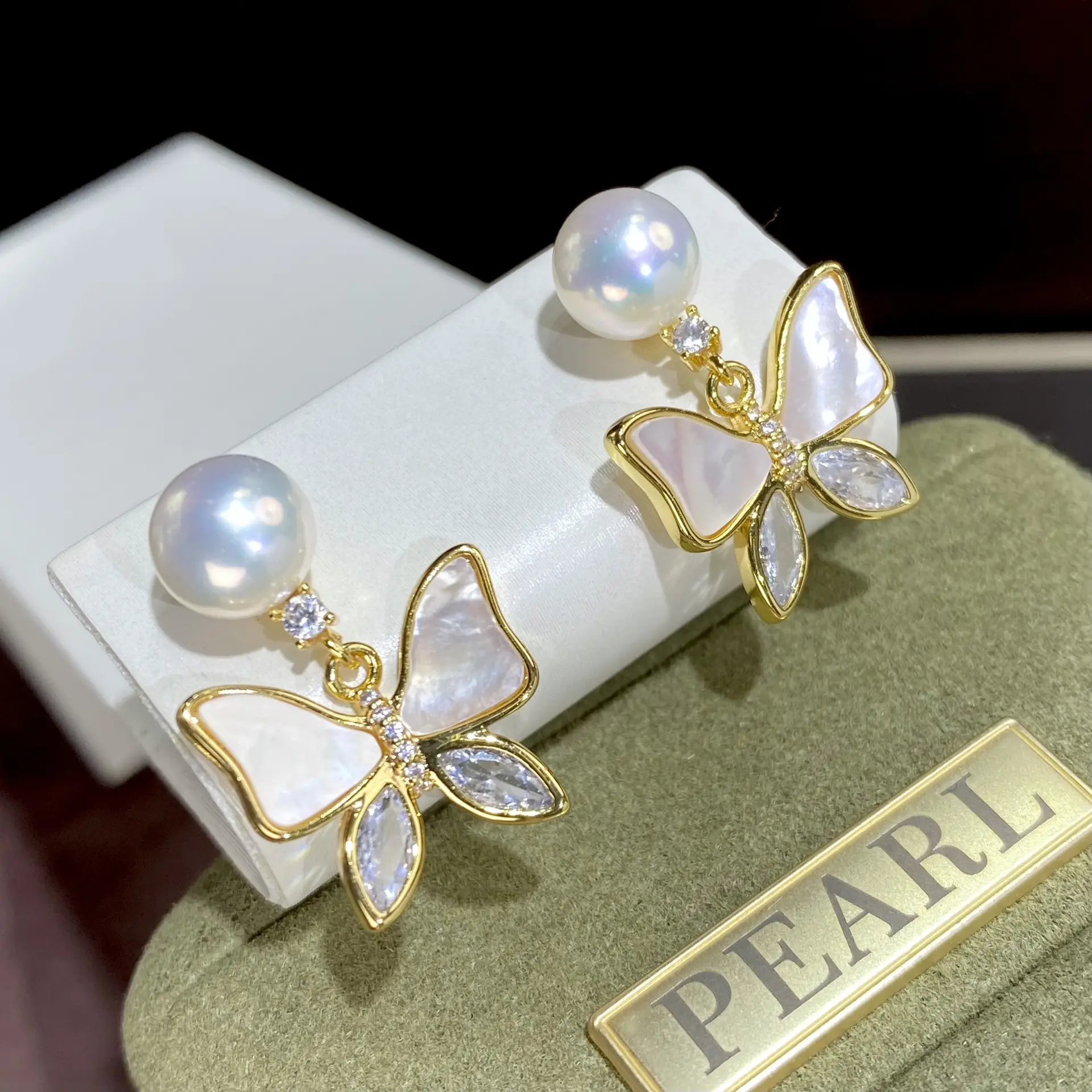 Natural Freshwater Butterfly Earrings for Women — feature 6