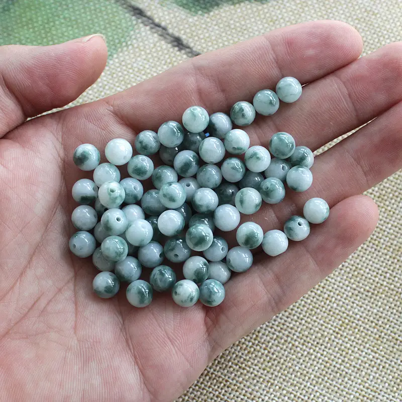 Floating Blue Jade Beads for DIY Bracelets - Image 4