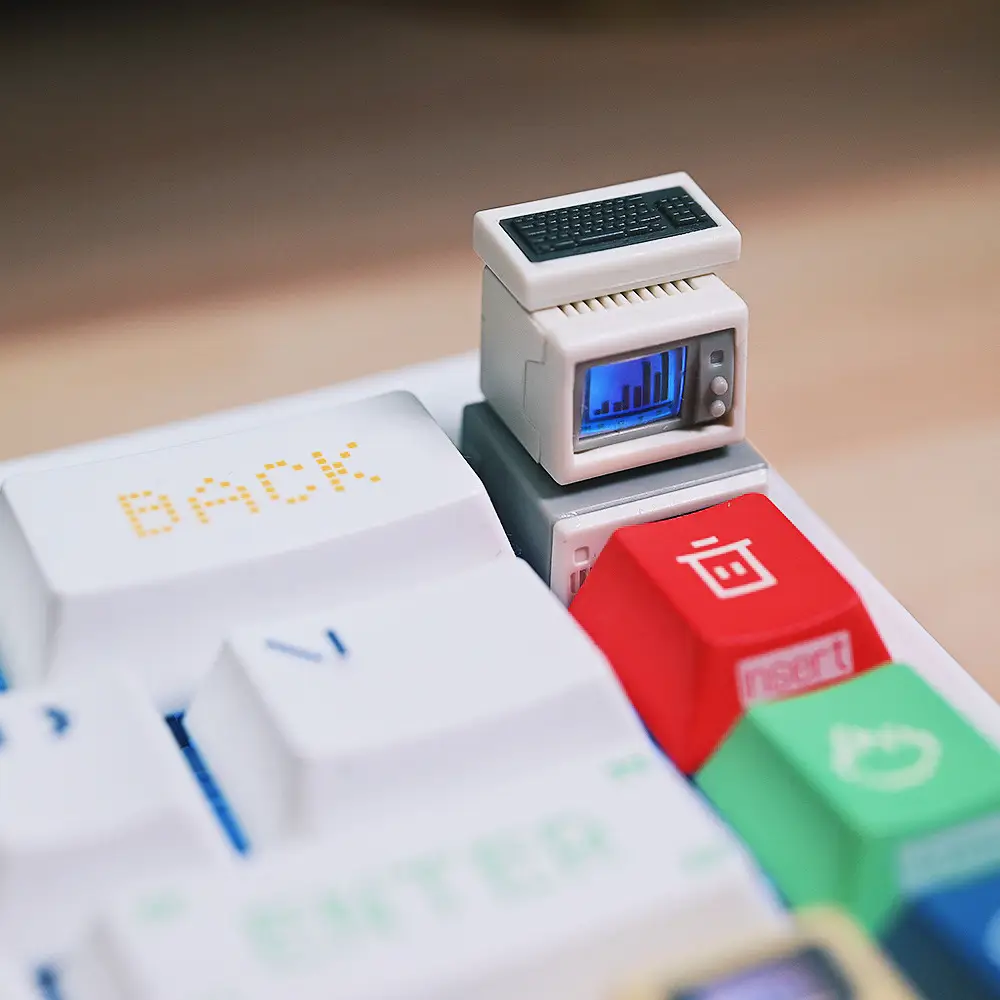 Keycap Museum mac Mita K-02 small TV keycap retro personalized transparent keycap gift mechanical keyboard