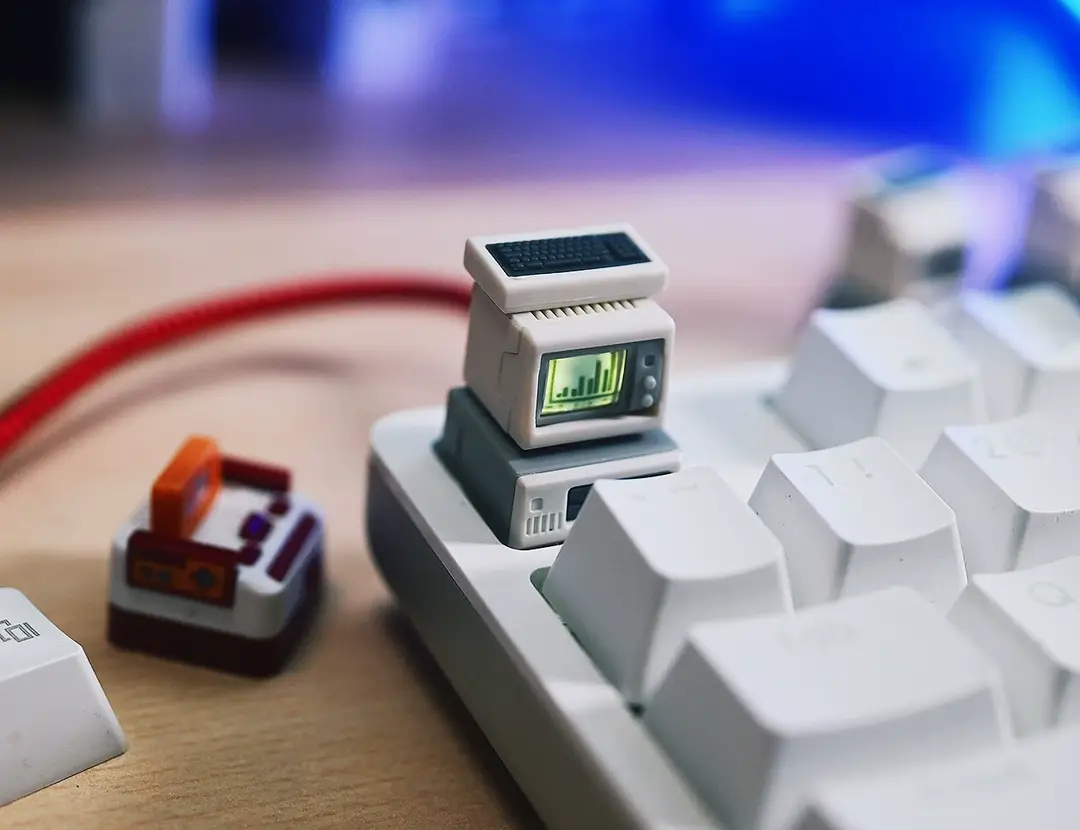 Keycap Museum mac Mita K-02 small TV keycap retro personalized transparent keycap gift mechanical keyboard — feature 19