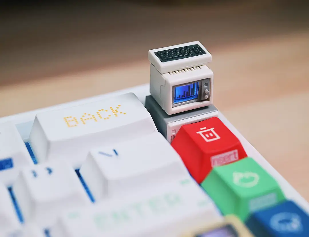 Keycap Museum mac Mita K-02 small TV keycap retro personalized transparent keycap gift mechanical keyboard — feature 6