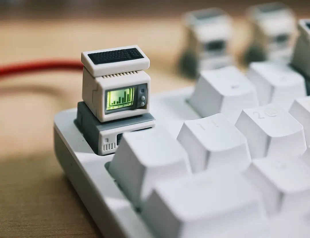 Keycap Museum mac Mita K-02 small TV keycap retro personalized transparent keycap gift mechanical keyboard — feature 7