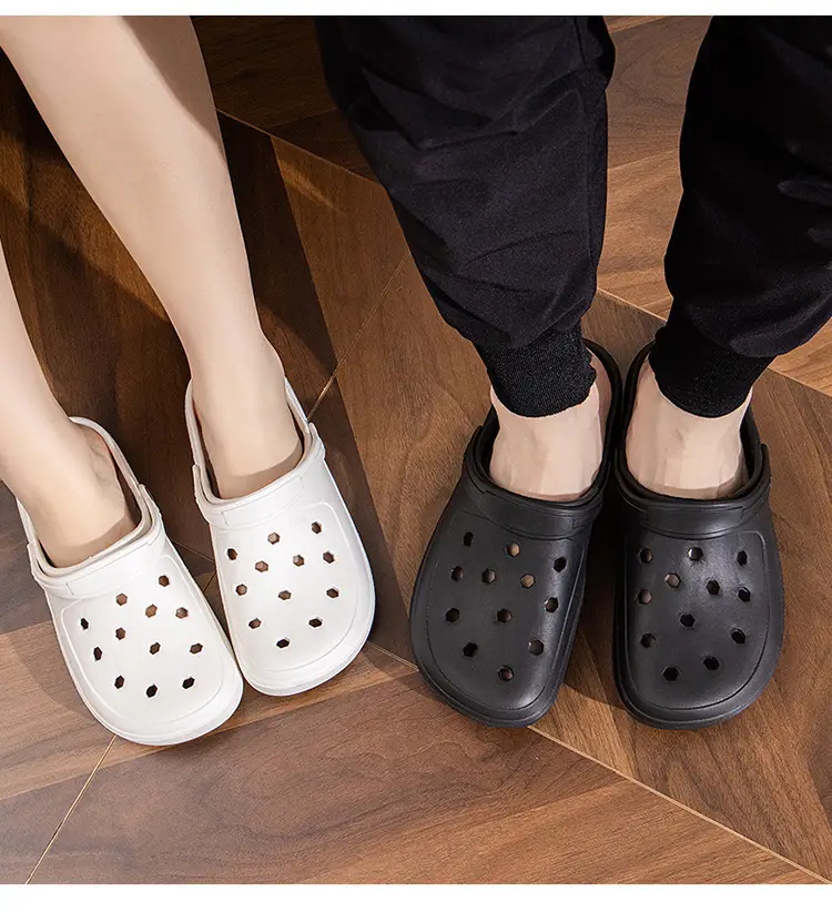 2023 New Summer Croc Shoes Pink & Grey Non-Slip Garden — feature 29