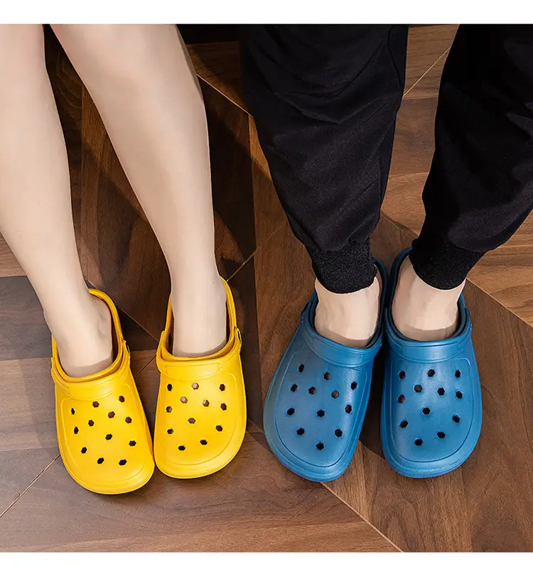 2023 New Summer Croc Shoes Pink & Grey Non-Slip Garden — feature 32