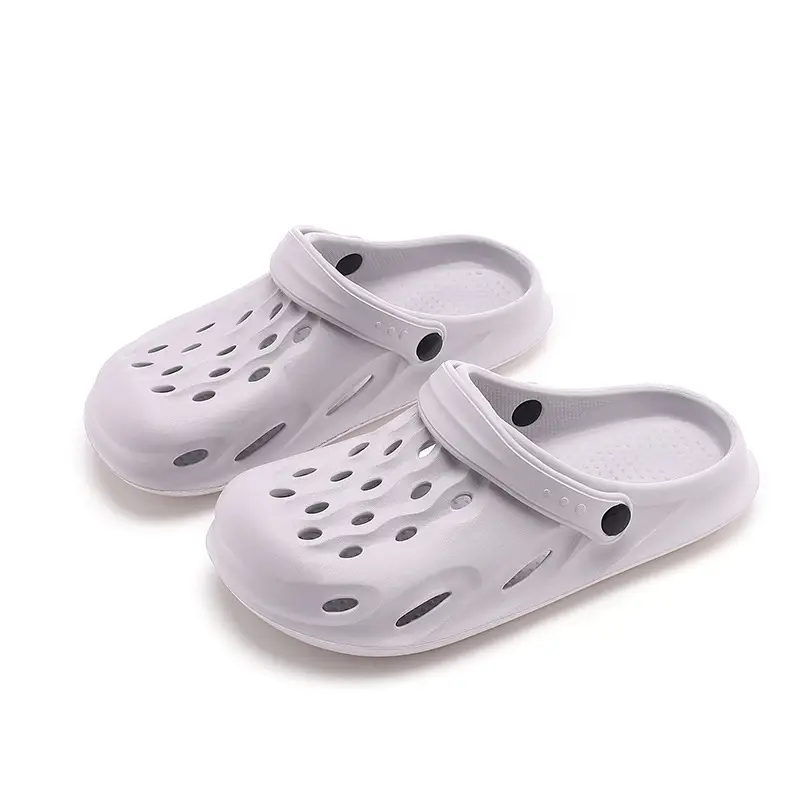 2023 New Summer Croc Shoes Pink & Grey Non-Slip Garden