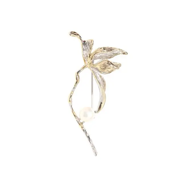 French Romantic Bohemian Pearl Brooch Autumn Winter Collar - Image 5