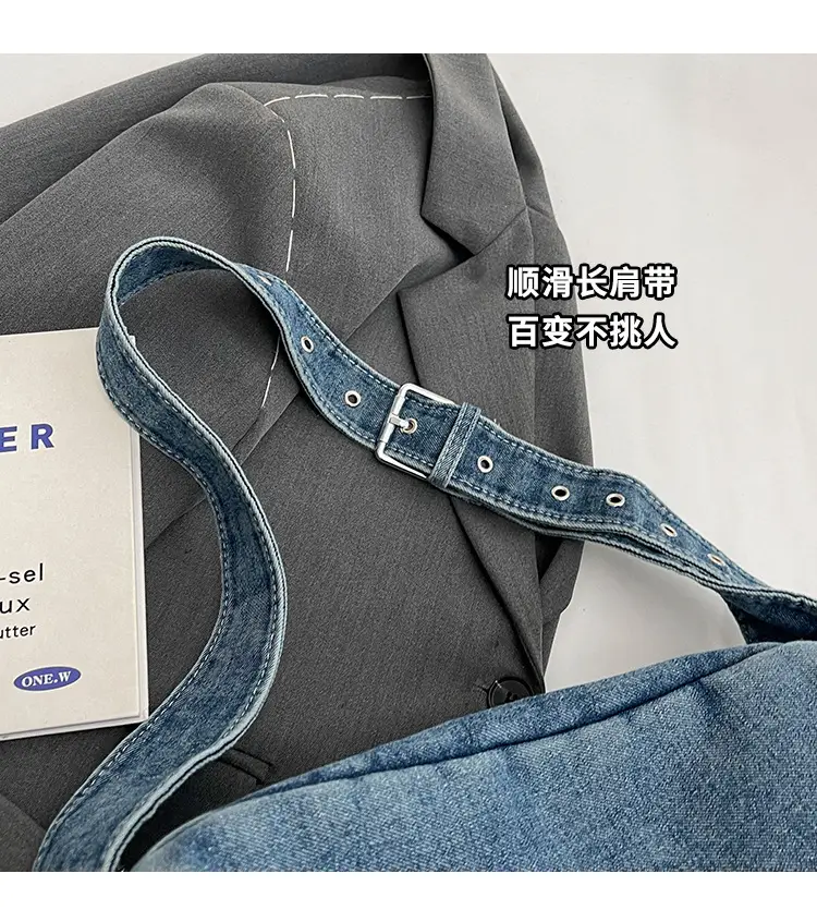 Blue Denim Shoulder Messenger Bag for Women 2023 — feature 12