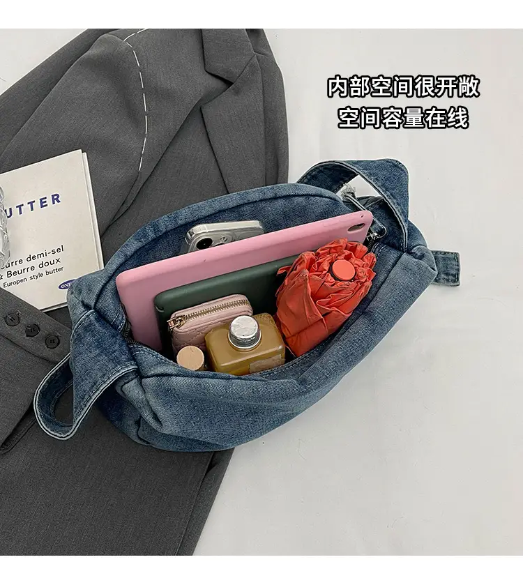 Blue Denim Shoulder Messenger Bag for Women 2023 — feature 16