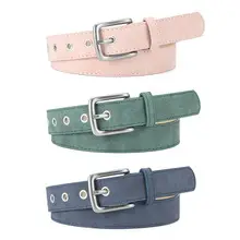 Korean Hollow Punk Belt Women Star Air Eye Decorative Double Row Belt — feature 12