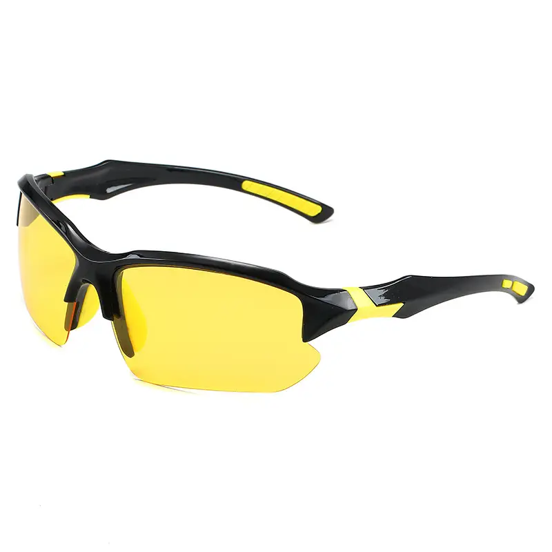 Polarized Cycling Sunglasses Black Yellow Windproof - Image 4