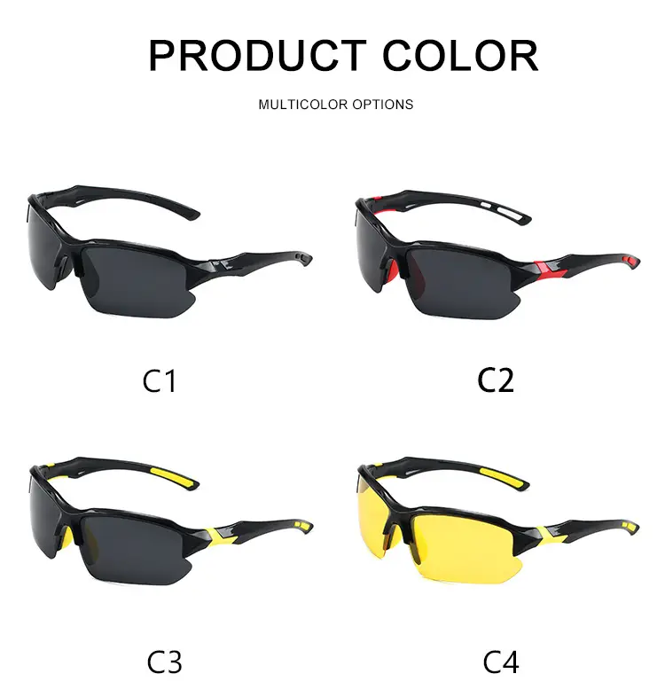 Polarized Cycling Sunglasses Black Yellow Windproof β feature 10