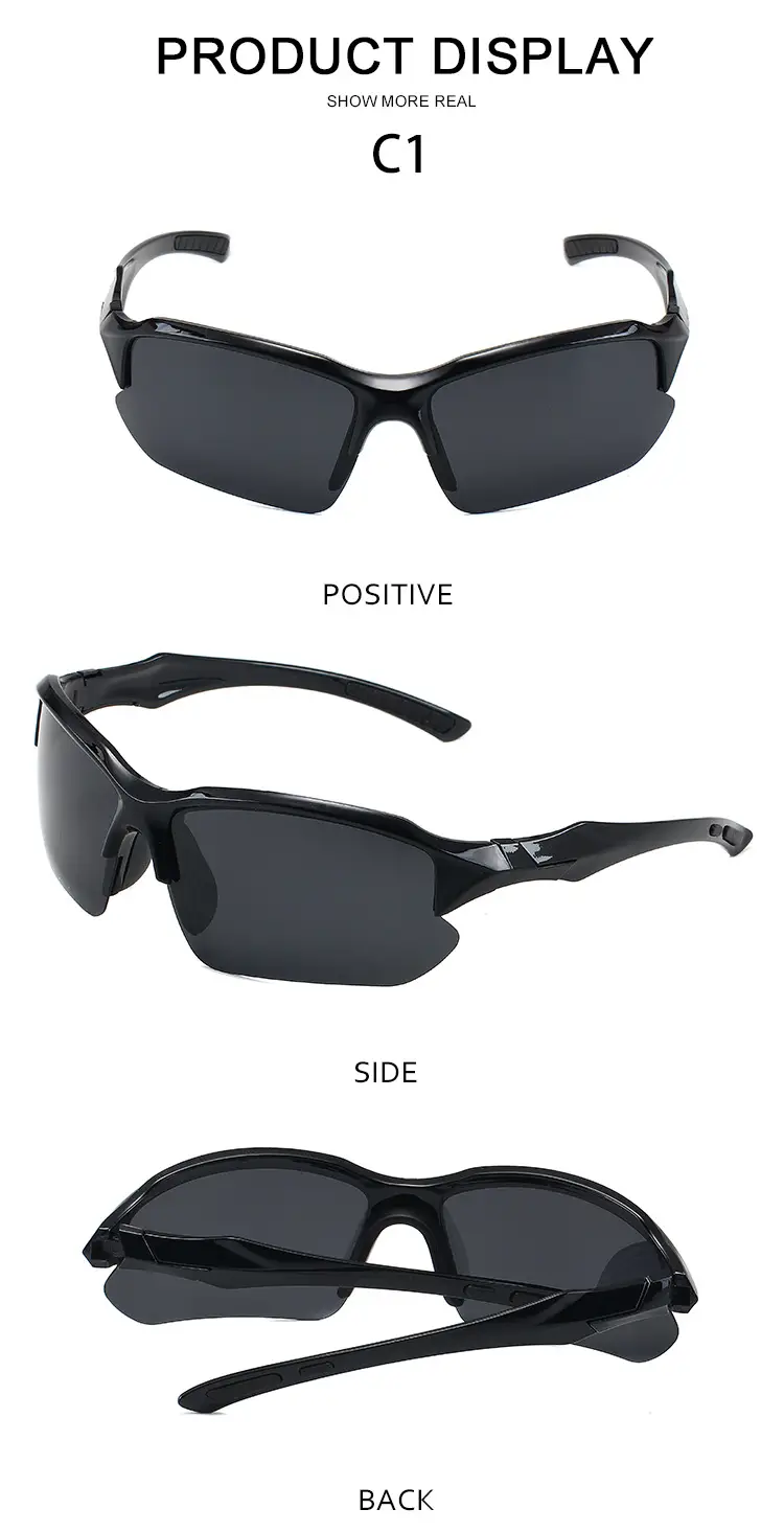Polarized Cycling Sunglasses Black Yellow Windproof β feature 12