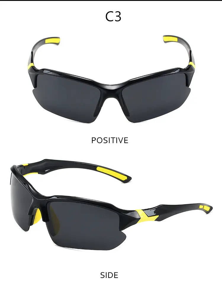 Polarized Cycling Sunglasses Black Yellow Windproof β feature 14