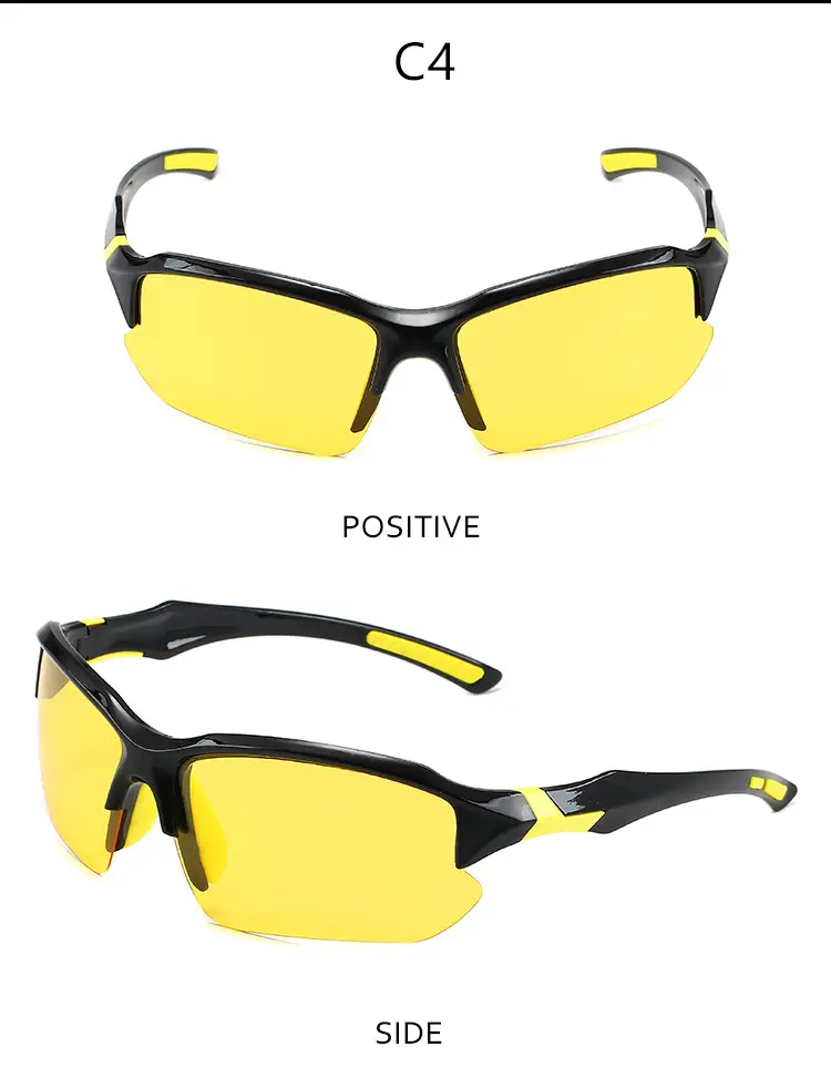 Polarized Cycling Sunglasses Black Yellow Windproof β feature 15