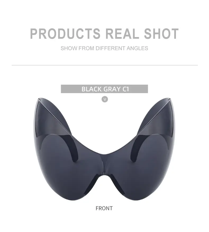 Women Anti-UV Cat Eye Sunglasses Grey Cross Border — feature 33