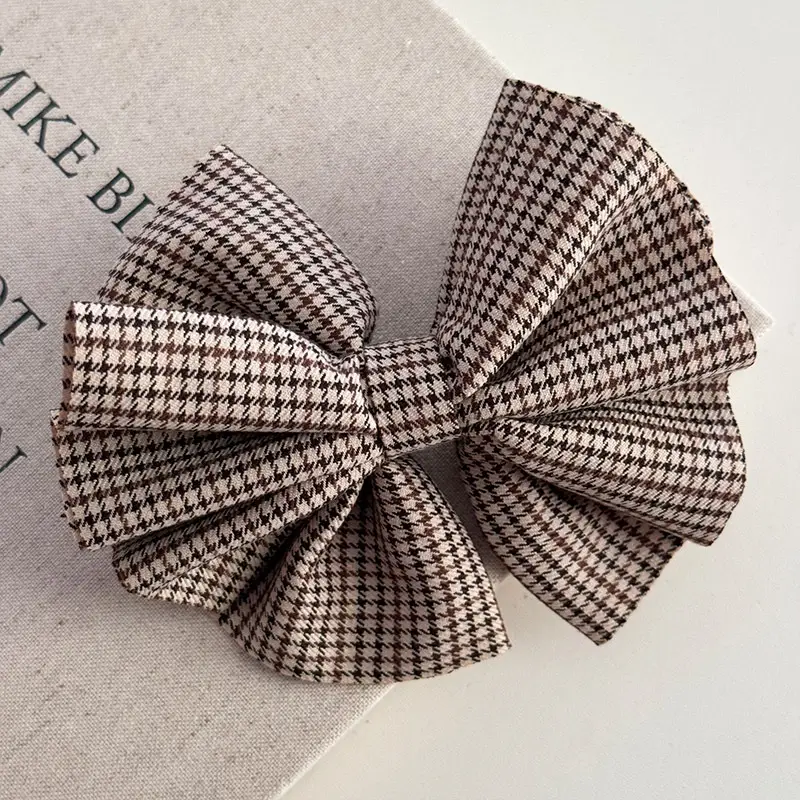 Korean Style Retro Houndstooth Bow Hairband for Women — feature 14