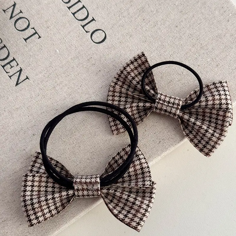 Korean Style Retro Houndstooth Bow Hairband for Women — feature 8