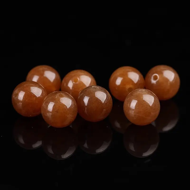 Hotan Chalcedony Round Beads Bulk Sugar Beads - Image 3