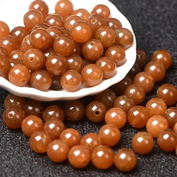 Hotan Chalcedony Round Beads Bulk Sugar Beads - Image 4