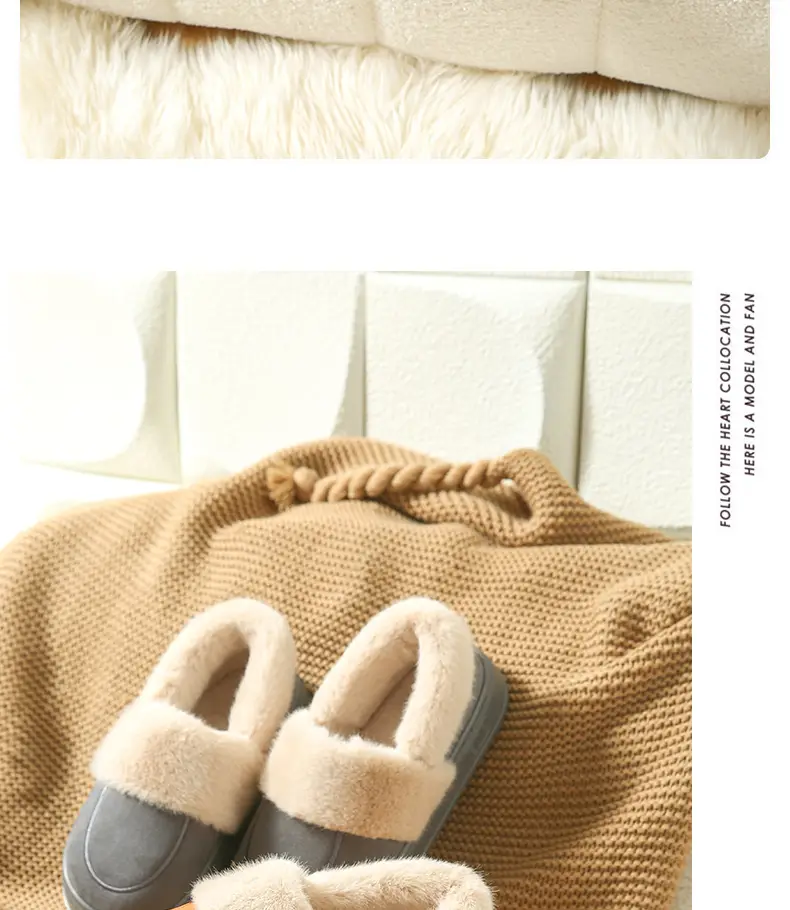 Cotton Slippers Women's Winter Bag Heel Indoor Home Household Confinement Warm Plush Outer Wear Cotton Shoes Men's Winter — feature 17