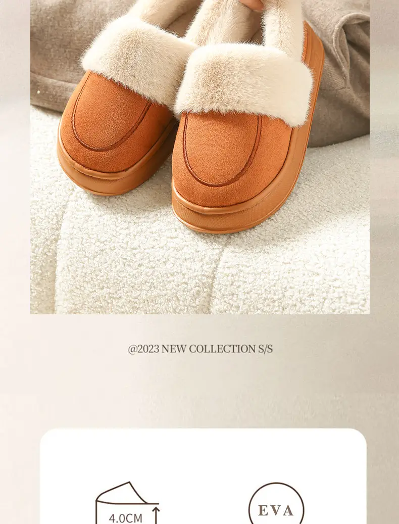 Cotton Slippers Women's Winter Bag Heel Indoor Home Household Confinement Warm Plush Outer Wear Cotton Shoes Men's Winter — feature 3