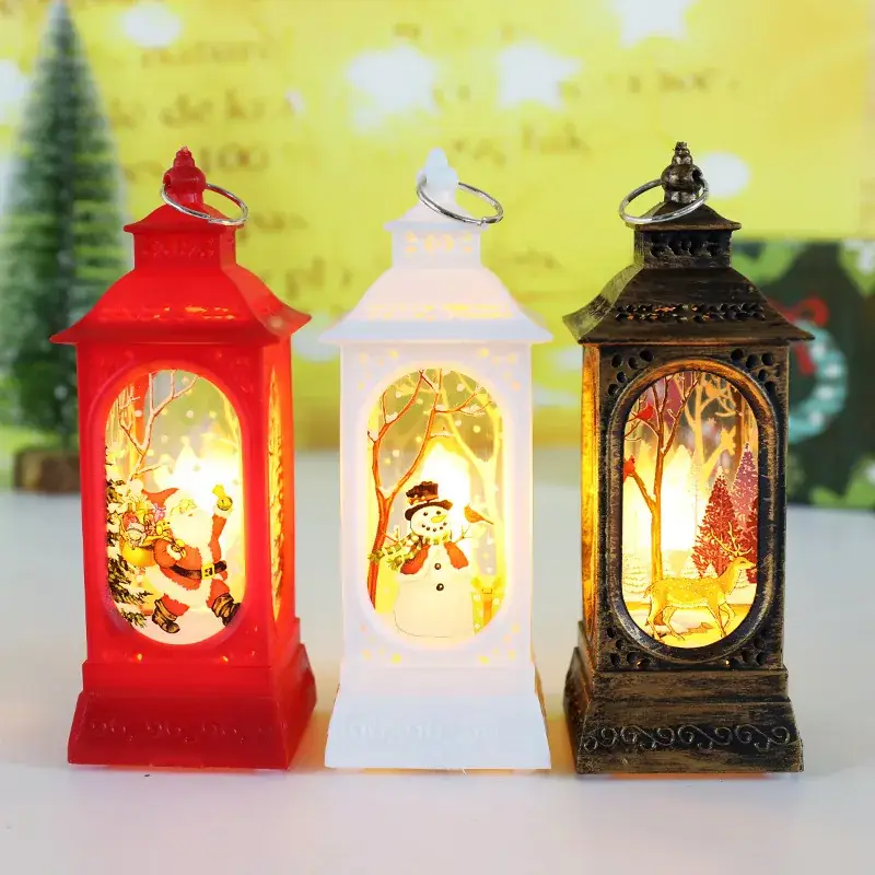 Christmas Wind Lamp Candle Lamp Night Light Snowman Decor