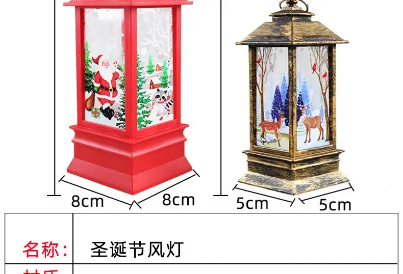 Christmas Wind Lamp Candle Lamp Night Light Snowman Decor — feature 21