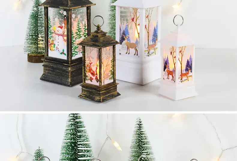Christmas Wind Lamp Candle Lamp Night Light Snowman Decor — feature 29