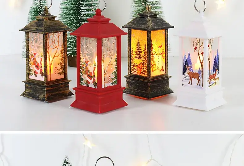 Christmas Wind Lamp Candle Lamp Night Light Snowman Decor — feature 30