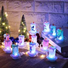 Christmas Wind Lamp Candle Lamp Night Light Snowman Decor — feature 4