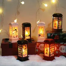 Christmas Wind Lamp Candle Lamp Night Light Snowman Decor — feature 5