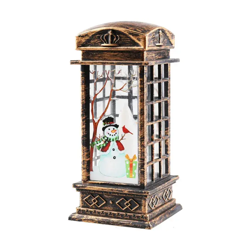 Christmas Wind Lamp Candle Lamp Night Light Snowman Decor
