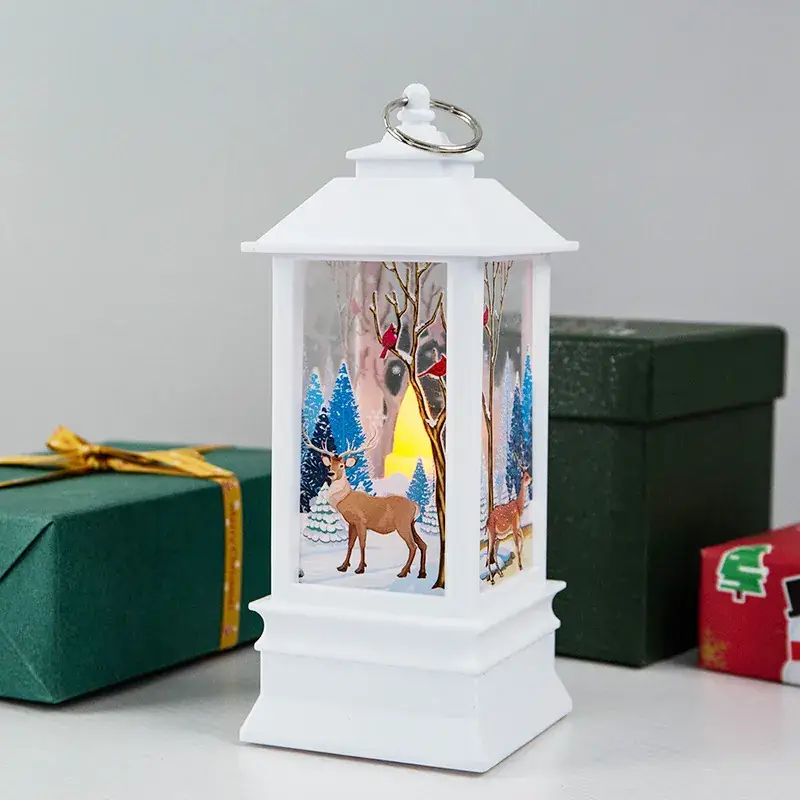 Christmas Wind Lamp Candle Lamp Night Light Snowman Decor
