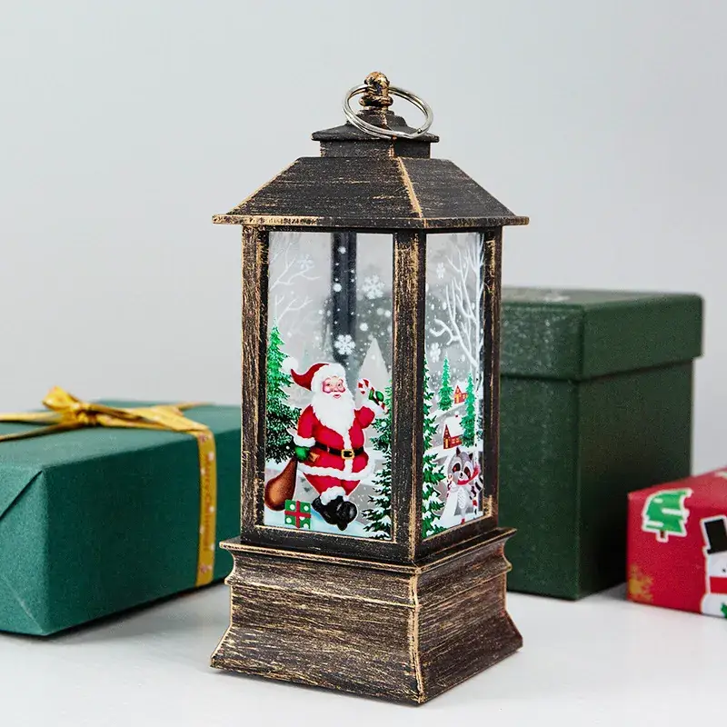 Christmas Wind Lamp Candle Lamp Night Light Snowman Decor
