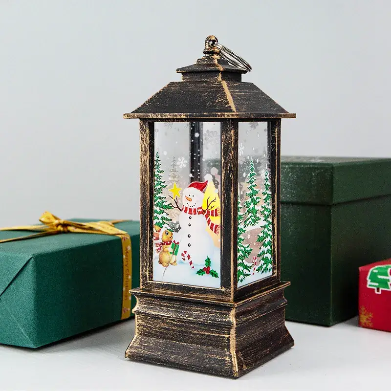 Christmas Wind Lamp Candle Lamp Night Light Snowman Decor