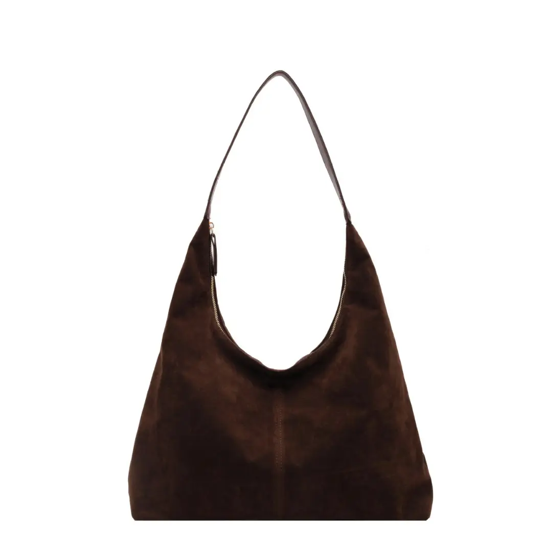 Korean Velvet Tote Bag for Women Brown 2025 - Image 5