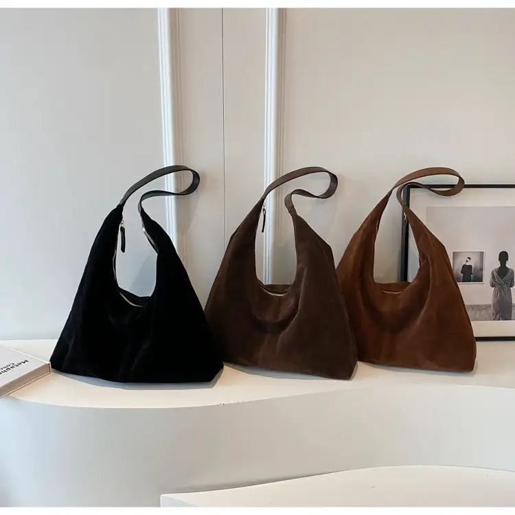 Korean Velvet Tote Bag for Women Brown 2025 — feature 13