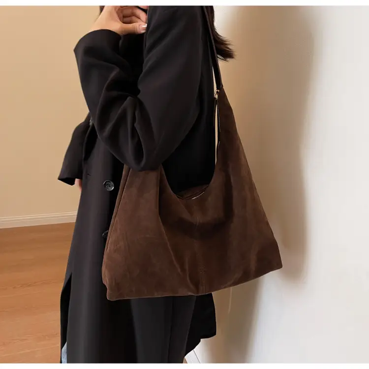 Korean Velvet Tote Bag for Women Brown 2025 — feature 16