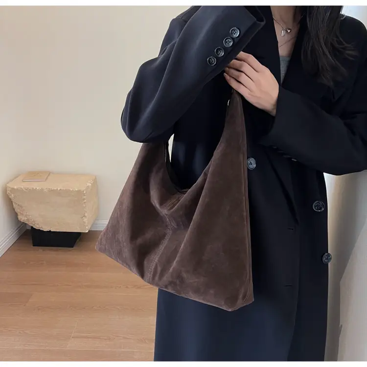 Korean Velvet Tote Bag for Women Brown 2025 — feature 17