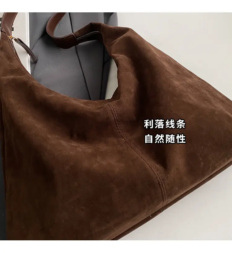 Korean Velvet Tote Bag for Women Brown 2025 — feature 5