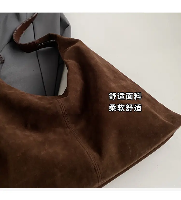 Korean Velvet Tote Bag for Women Brown 2025 — feature 7