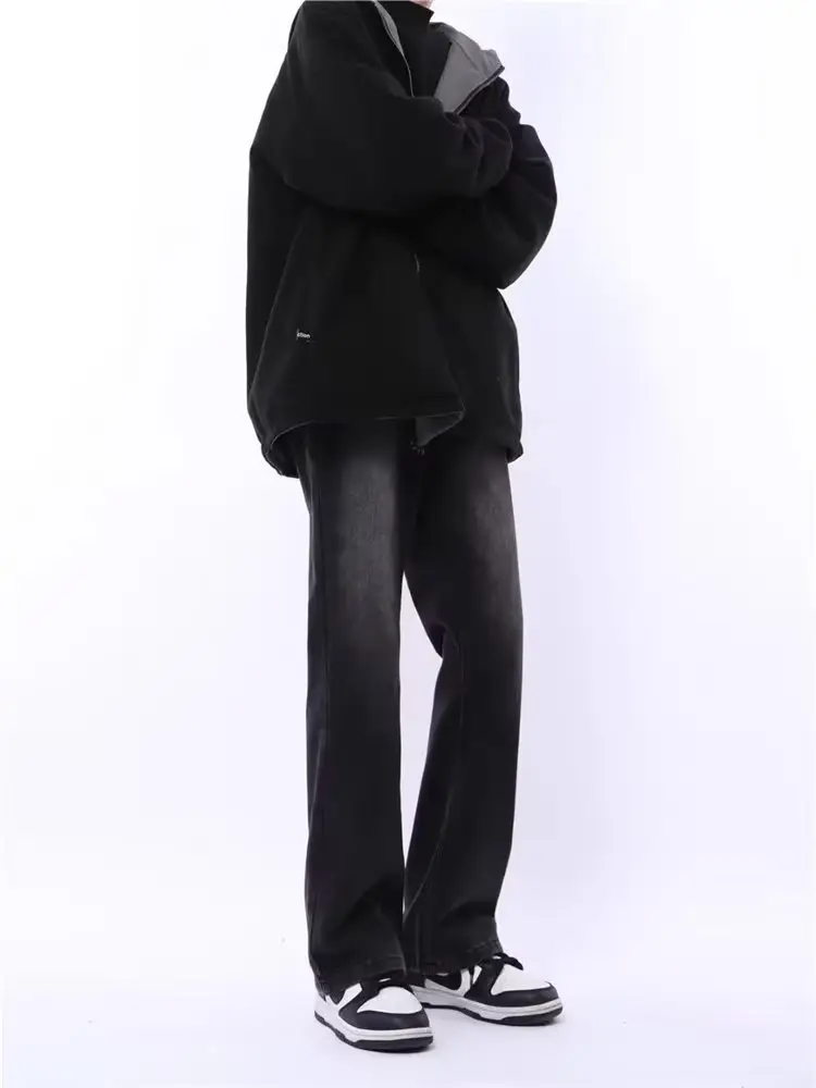 Men's Slim Fit Flared Black Jeans Straight Cleanfit Pants — feature 10