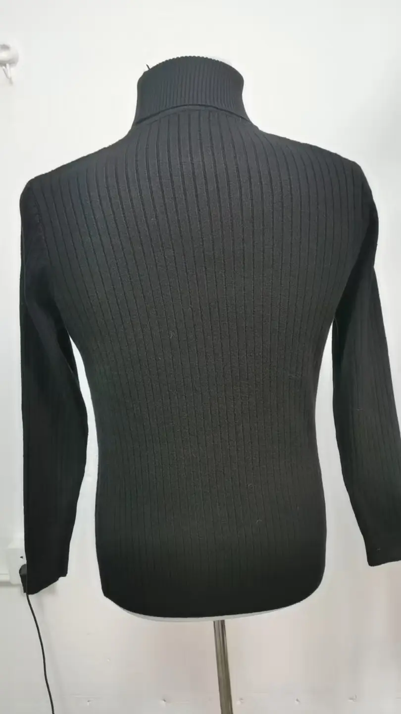 Men's Purple Turtleneck Pullover Sweater Autumn Slim Fit — feature 12